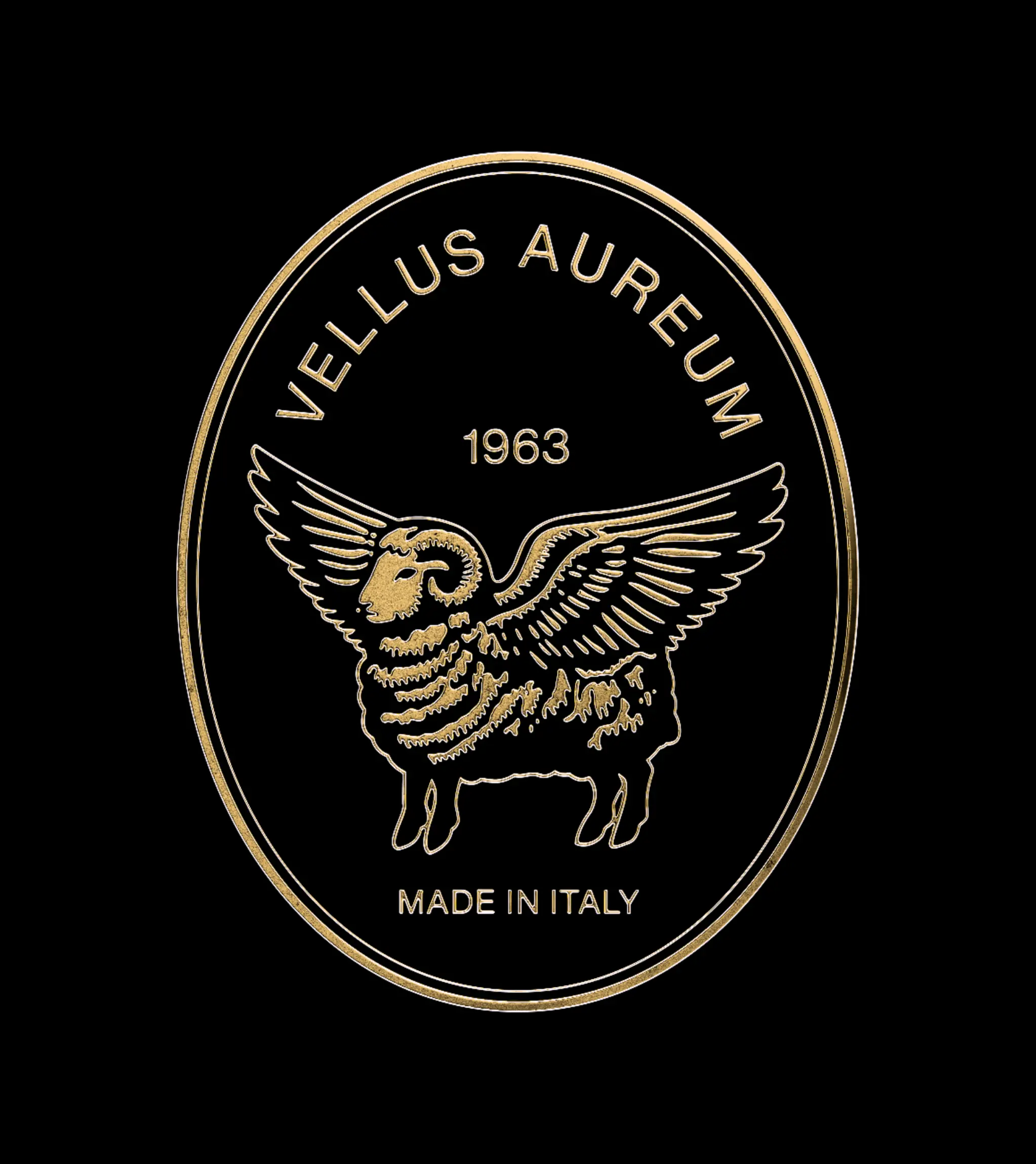 Vellus Aureum logo with a winged sheep, symbolising ZEGNA's luxury wool.